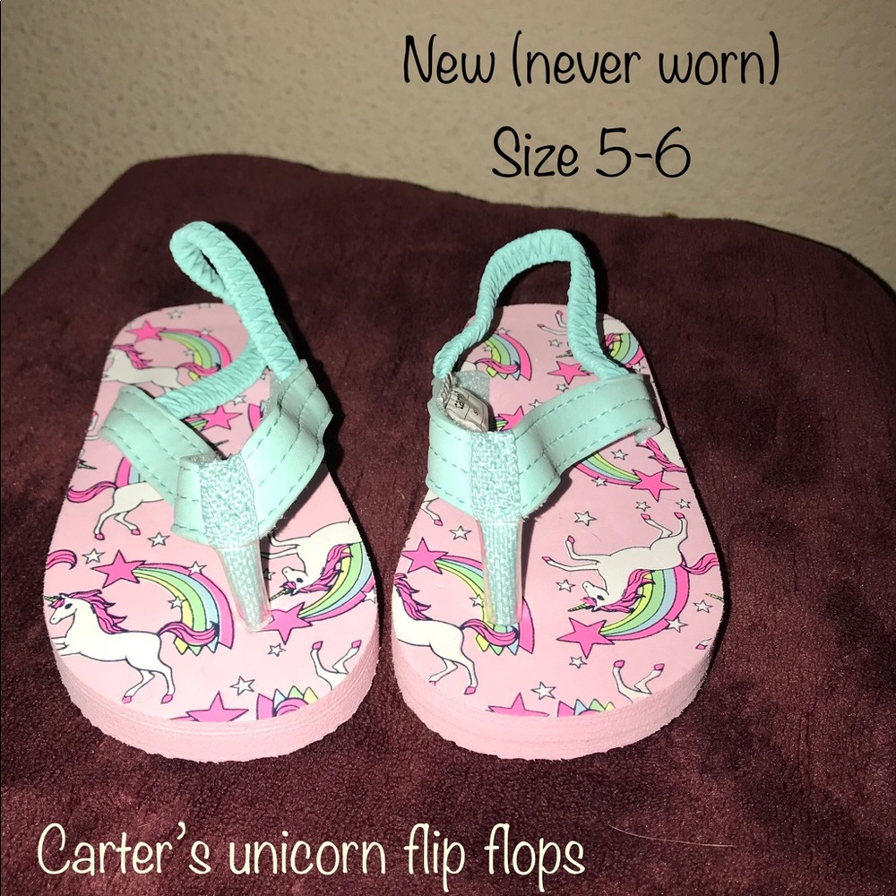 Carters unicorn flip flops